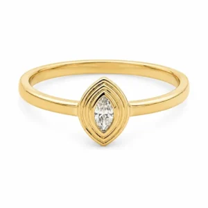 Marquise Diamond Bezel Ring