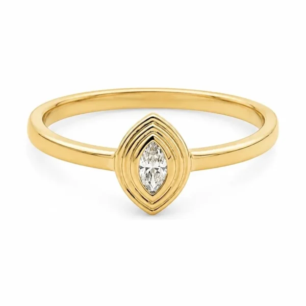 Marquise Diamond Bezel Ring