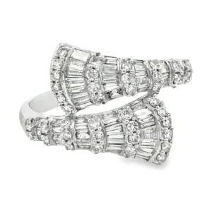 Baguette Diamond Bypass Ring