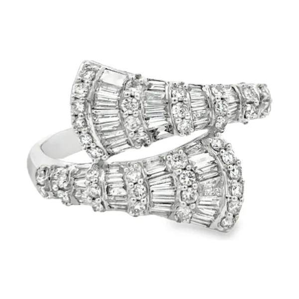 Baguette Diamond Bypass Ring