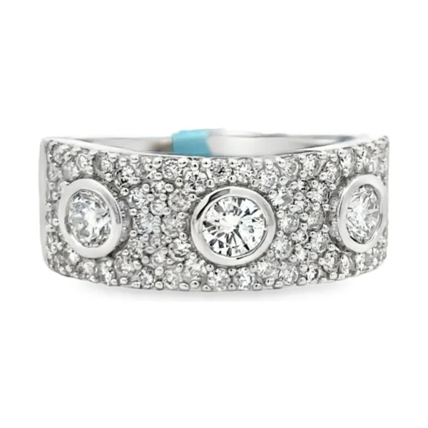 Pave Bezel Diamond Ring