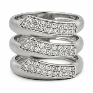 Triple Row Diamond Ring