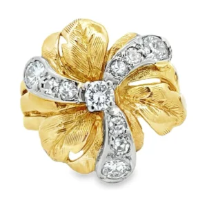 Floral Diamond Cluster Ring