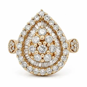 Pear Cluster Diamond Ring