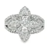 Pear Cluster Diamond Ring