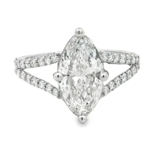 Marquise Diamond Split Shank Ring