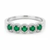 Emerald Halo Band Ring
