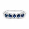 Sapphire Halo Band Ring