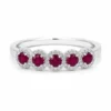 Ruby Halo Band Ring