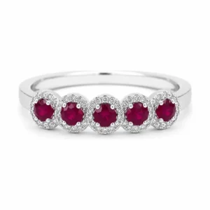 Ruby Halo Band Ring