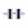 Open Sapphire Diamond Ring