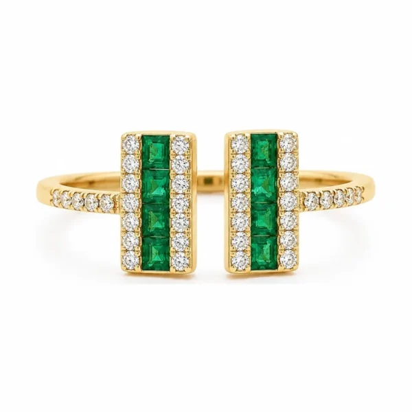 Emerald Open Band Ring