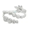Beaded Diamond Bypass Ring
