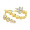 Beaded Diamond Bypass Ring