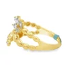 Beaded Diamond Bypass Ring