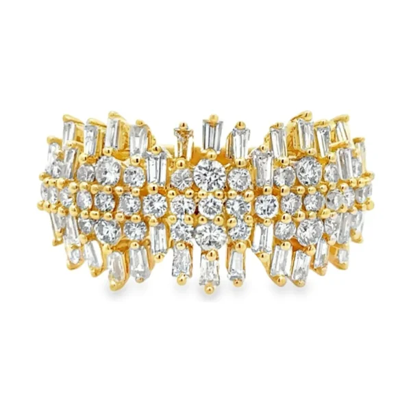 Baguette Cluster Diamond Ring