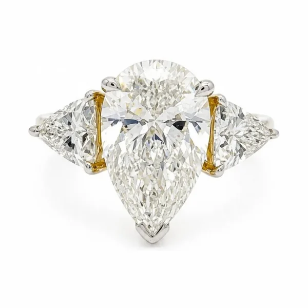 Pear Diamond Three Ring
