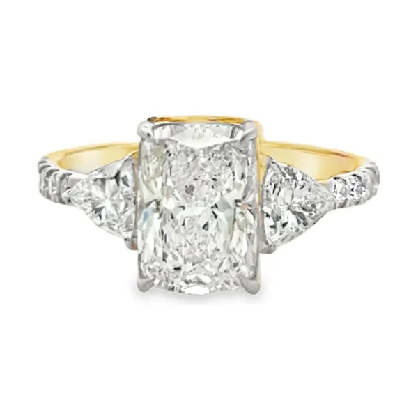 Radiant Diamond Three Stone Ring