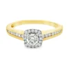 Halo Diamond Gold Ring