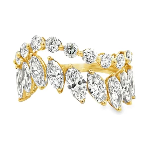 Marquise Diamond Band Ring