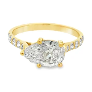 Pear Diamond Solitaire Ring