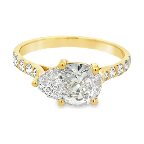 Pear Diamond Solitaire Ring