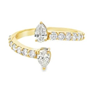 Pear Open Bypass Ring
