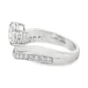 Curved Oval Diamond Ring