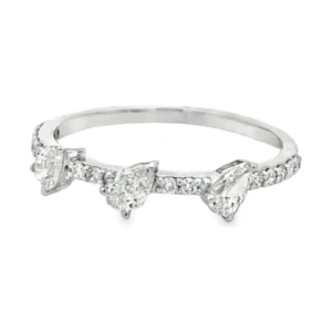 Pear Diamond Band Ring