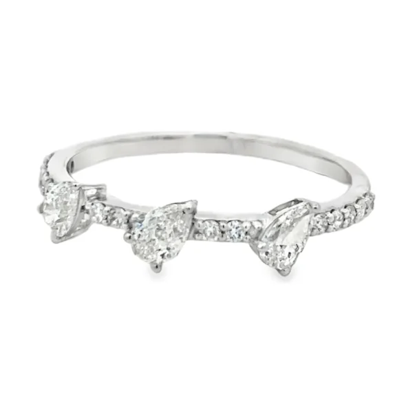 Pear Diamond Band Ring