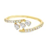 Pear Diamond Bypass Ring