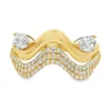 Wavy Diamond Band Ring
