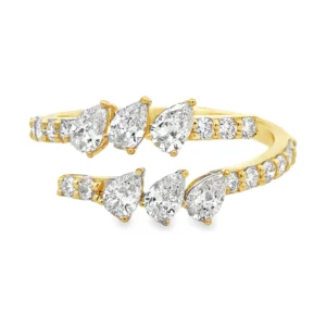 Pear Diamond Bypass Ring