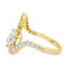 Oval Wave Diamond Ring