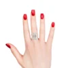 Geometric Diamond Fashion Ring